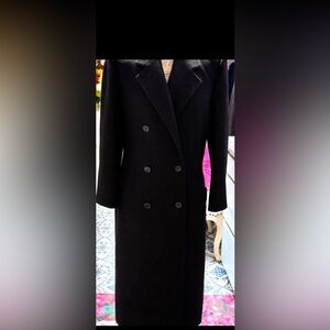 Perry Ellis Portfolio Black Long Wool Coat – Size 10